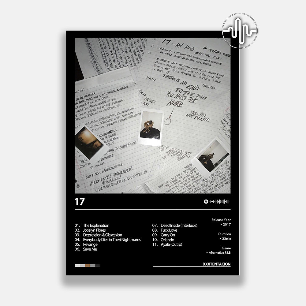 XXXTENTACION - 17 | Album Cover Poster