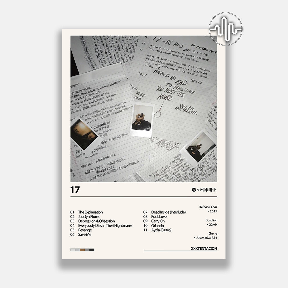 XXXTENTACION - 17 | Album Cover Poster