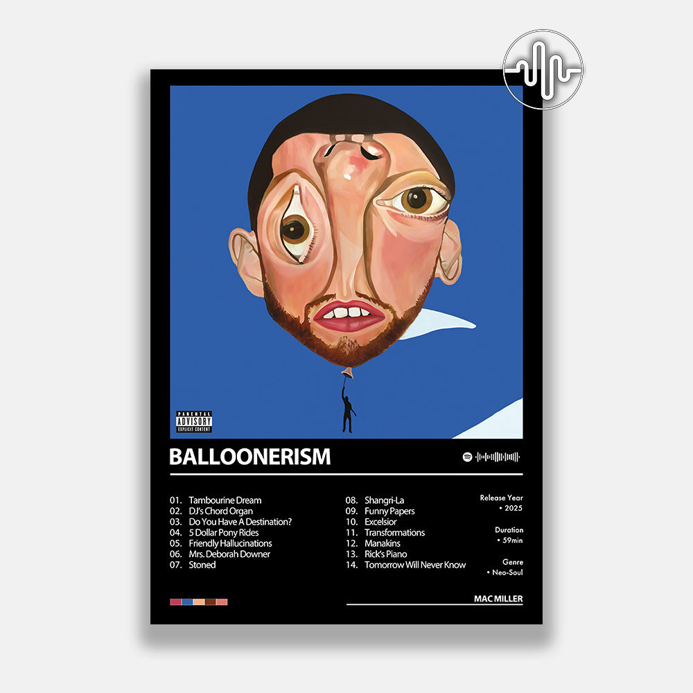 Mac Miller - Balloonerism | Album cover poster