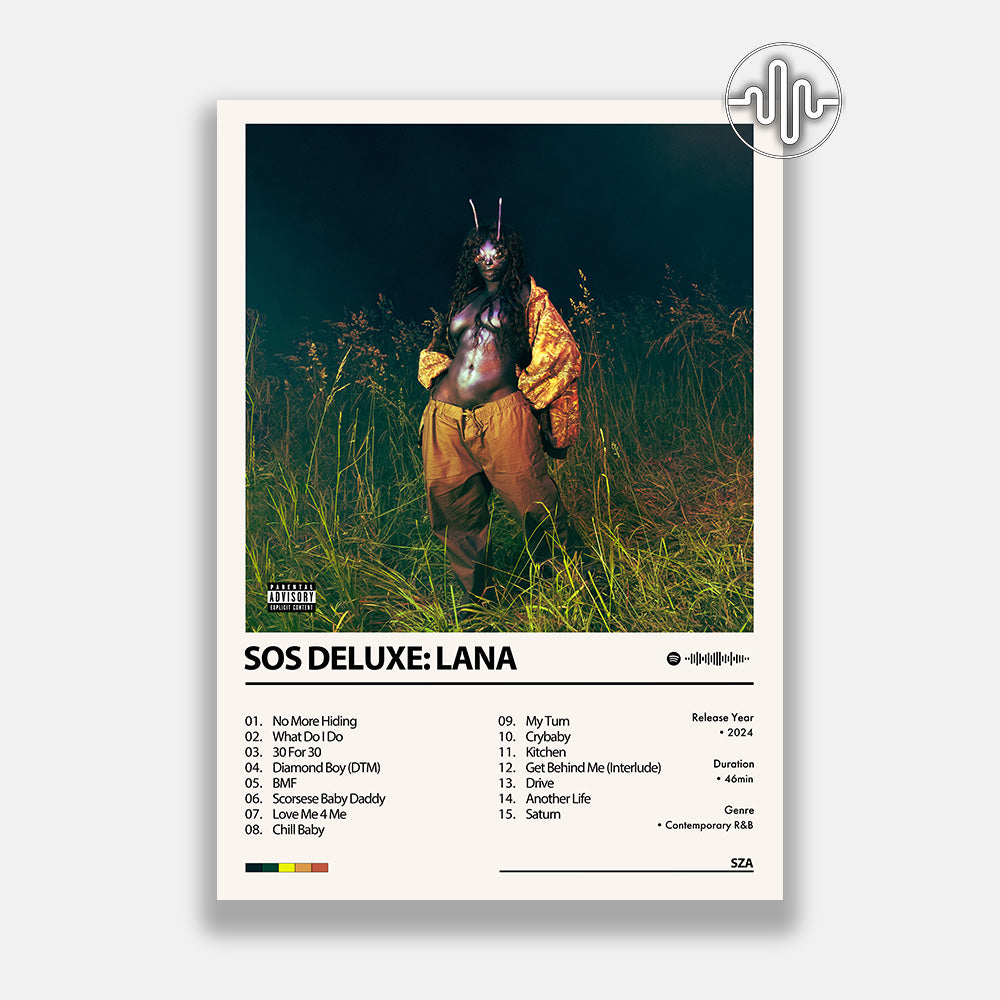 SZA - SOS Deluxe: LANA | Album cover poster