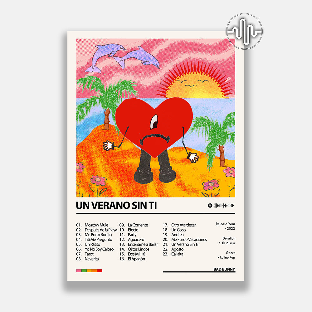 Bad Bunny - Un Verano Sin Ti | Affiche de couverture d'album numérique
