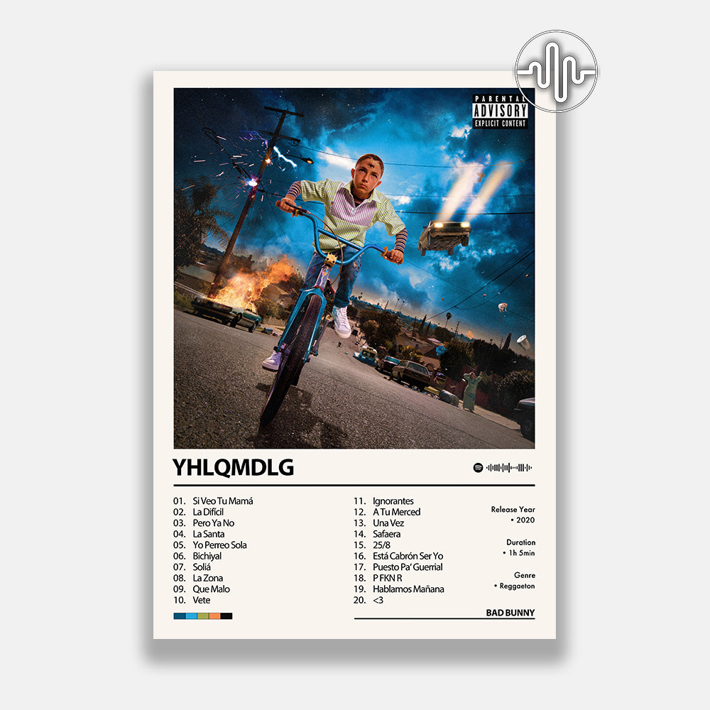 Bad Bunny - YHLQMDLG | Digital album cover poster