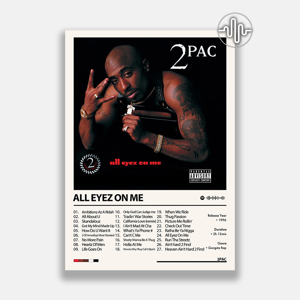 2Pac - All Eyez On Me | Affiche de couverture d'album numérique