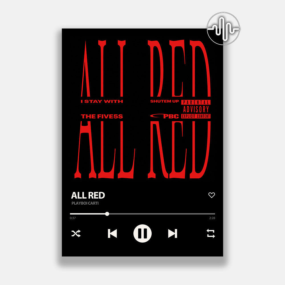 Playboi Carti - ALL RED | Affiche de chanson numérique
