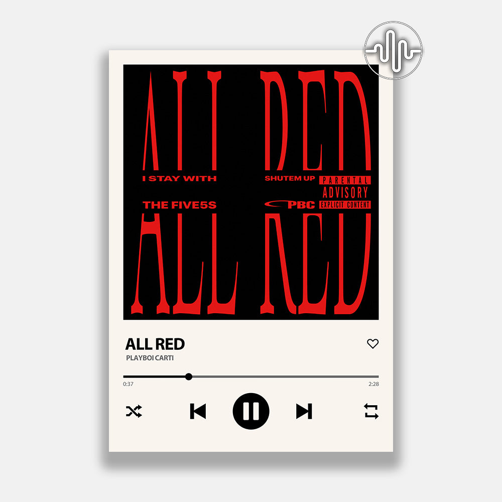 Playboi Carti - ALL RED | Affiche de chanson numérique