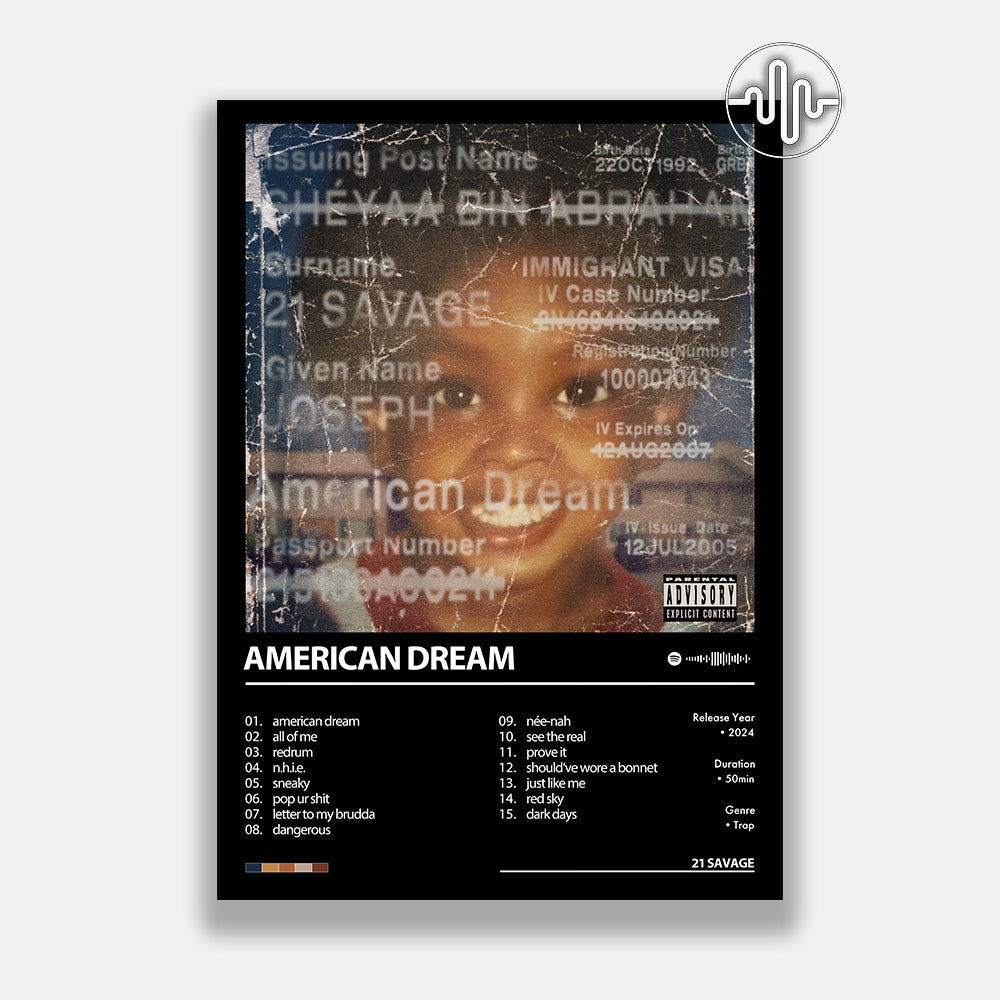 21 Savage - american dream | Affiche de couverture d'album numérique