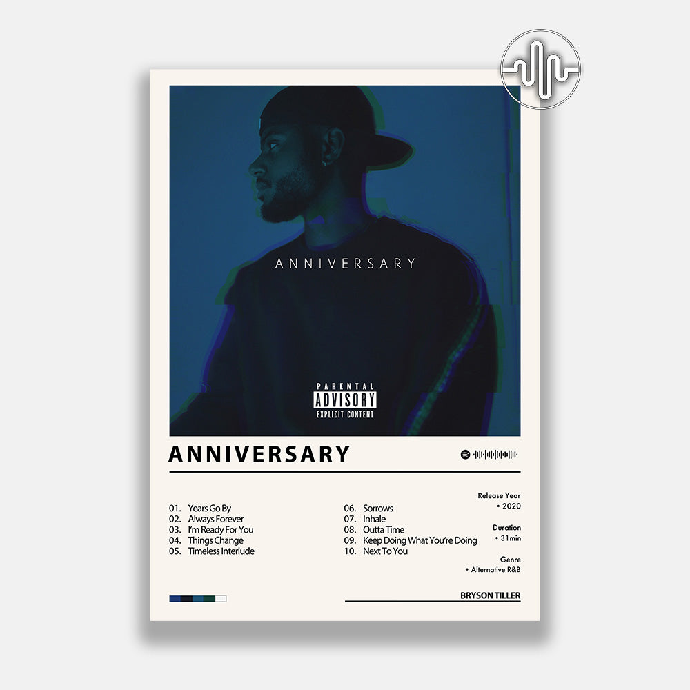 Bryson Tiller - A N N I V E R S A R Y | Album cover poster