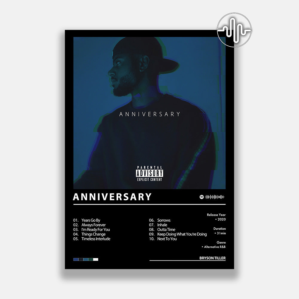 Bryson Tiller - A N N I V E R S A R Y | Album cover poster