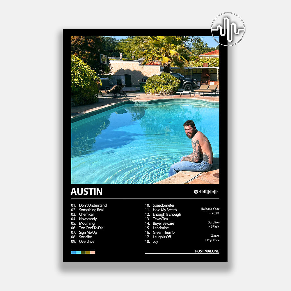 Post Malone - AUSTIN | Album cover poster