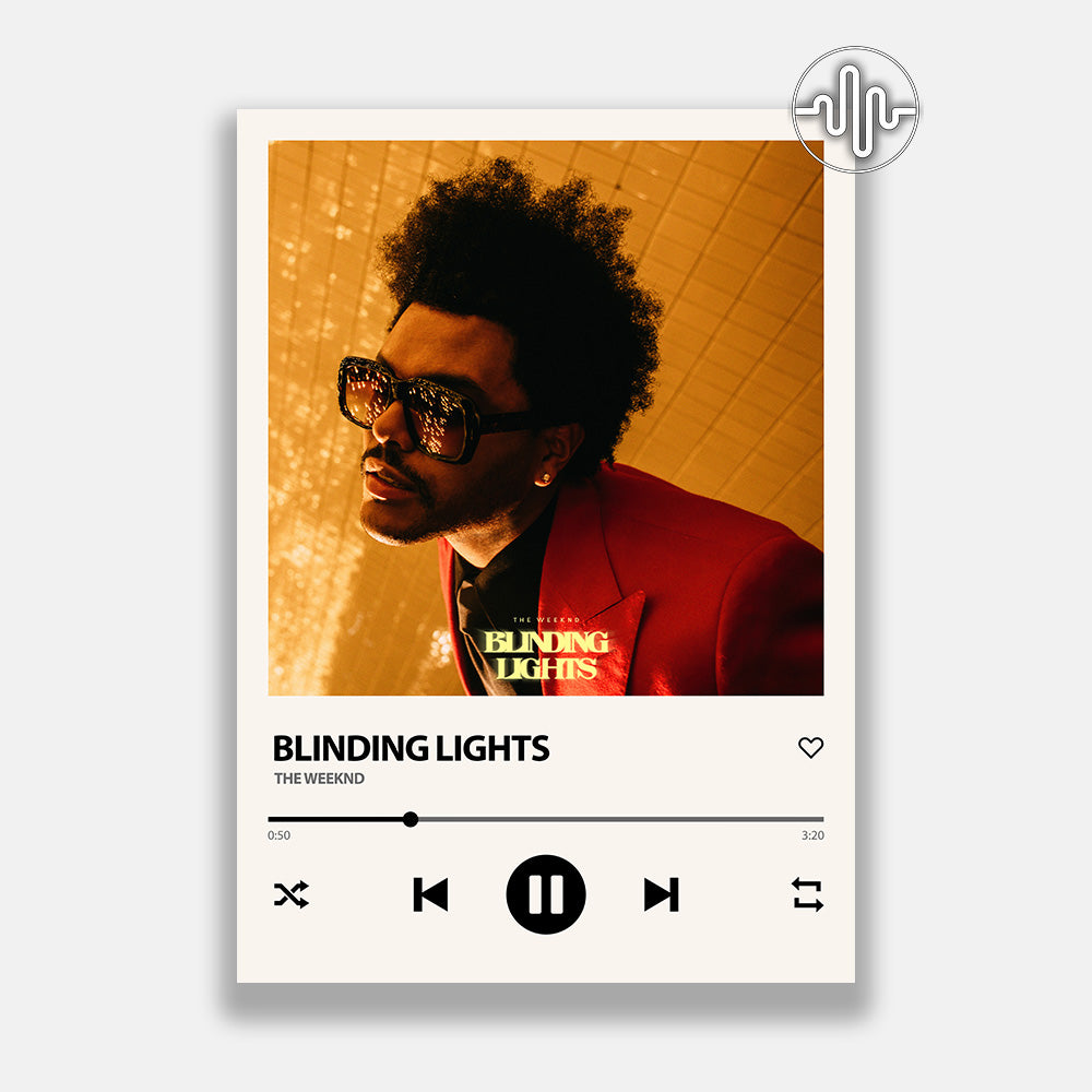 The Weeknd - Blinding Lights | Affiche de chanson numérique