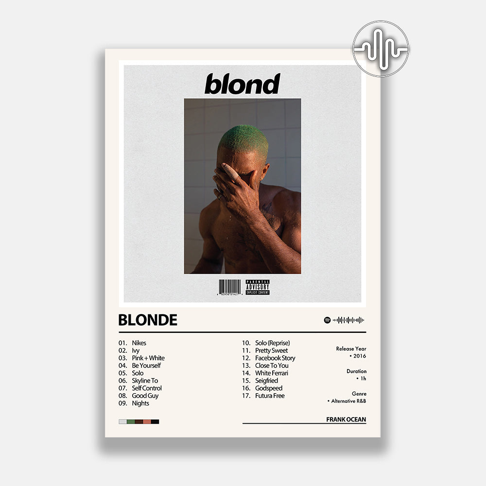 Frank Ocean - Blonde | Affiche de couverture de l'album