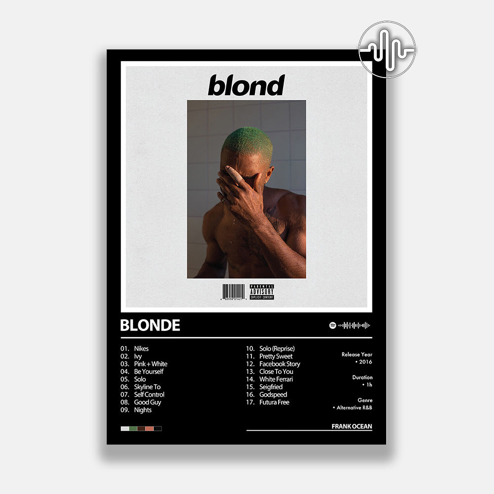 Frank Ocean - Blonde | Affiche de couverture de l'album