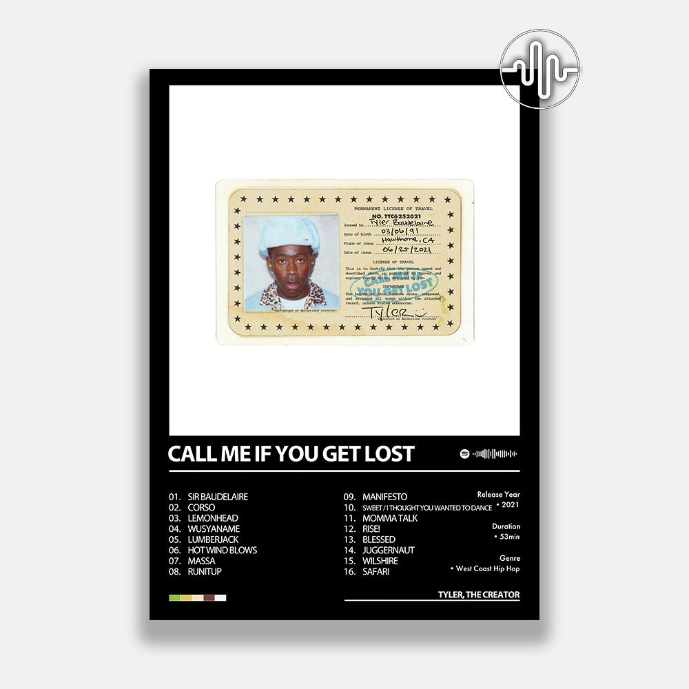 Tyler, The Creator - CALL ME IF YOU GET LOST | Affiche de couverture de l'album
