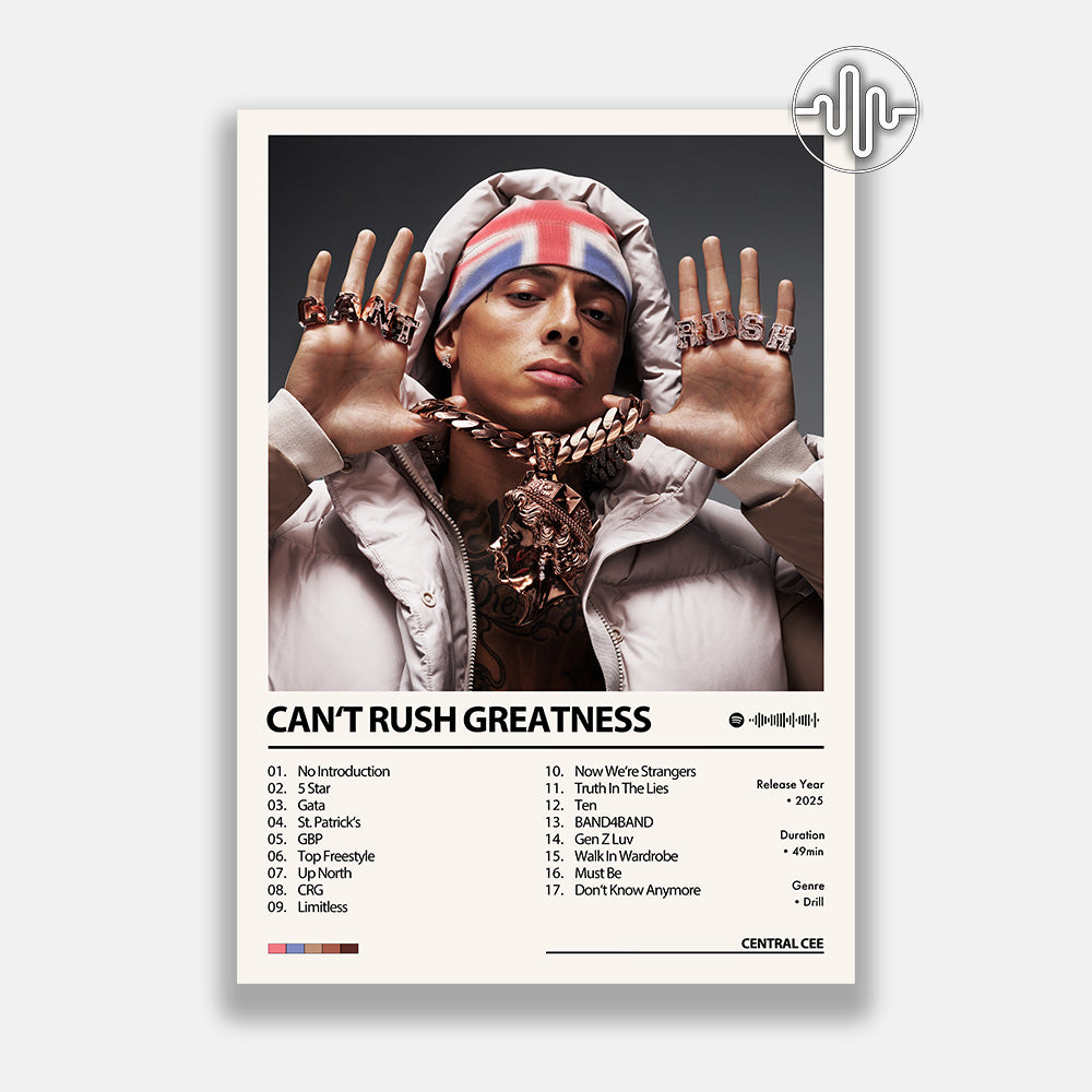 Central Cee - CAN'T RUSH GREATNESS | Album cover poster