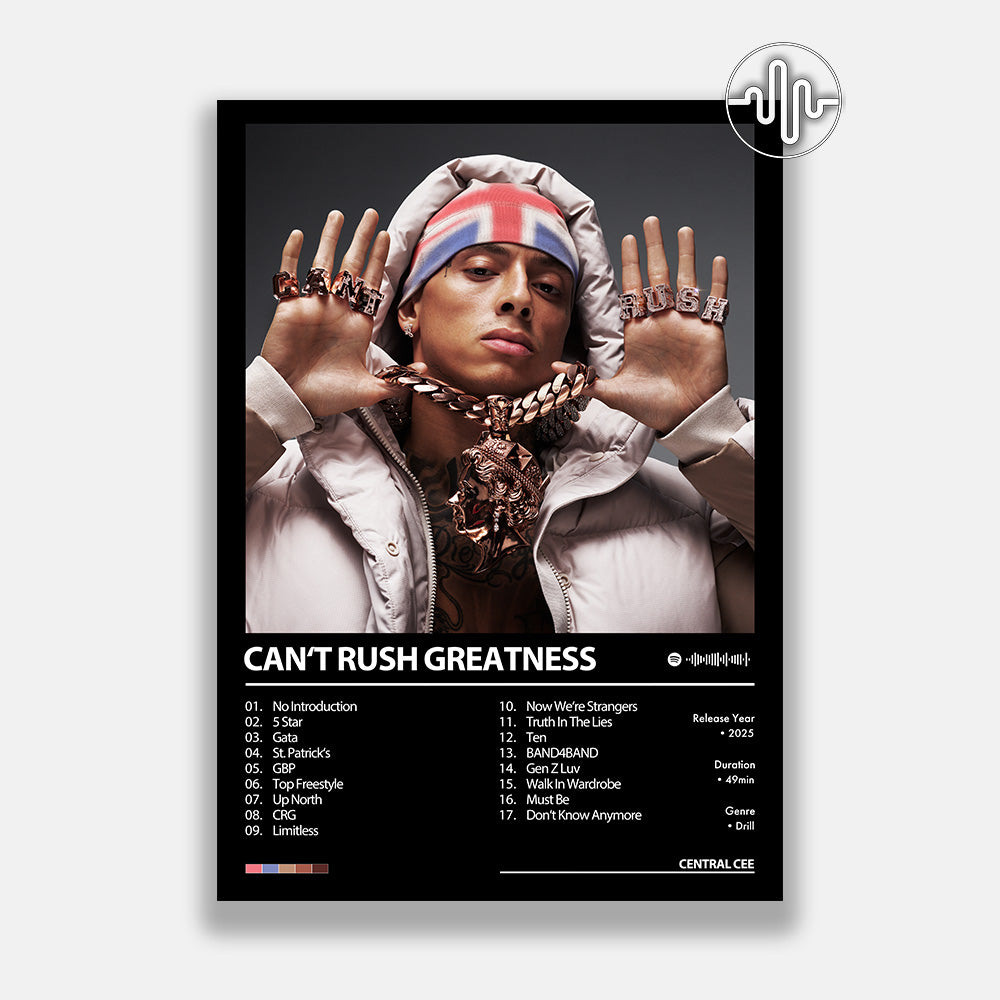 Central Cee - CAN'T RUSH GREATNESS | Album cover poster