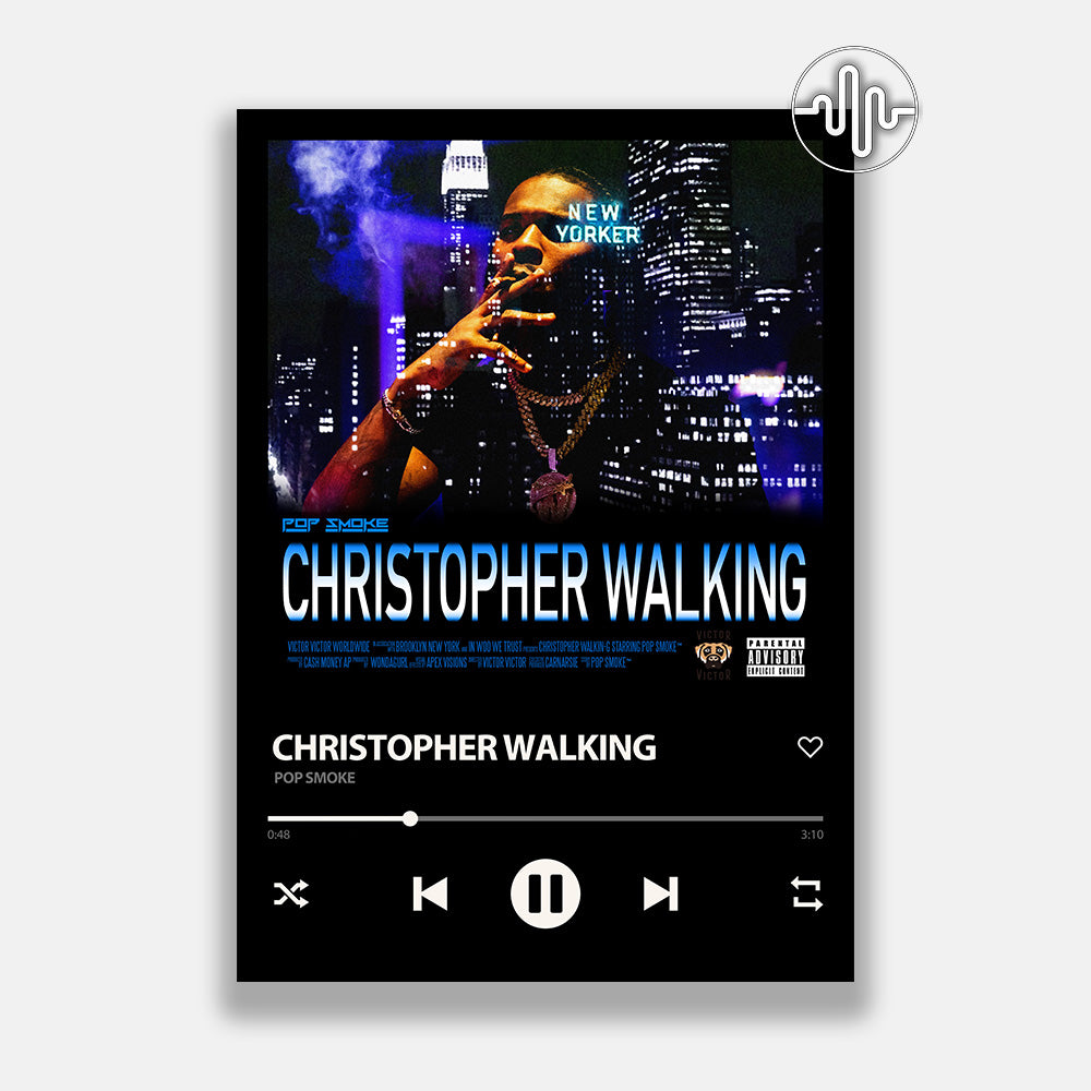 Pop Smoke - Christopher Walking | Affiche de chanson numérique