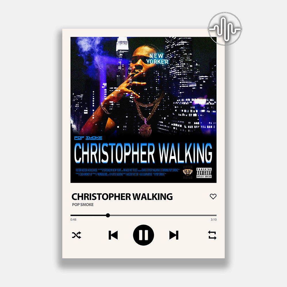 Pop Smoke - Christopher Walking | Affiche de chanson numérique