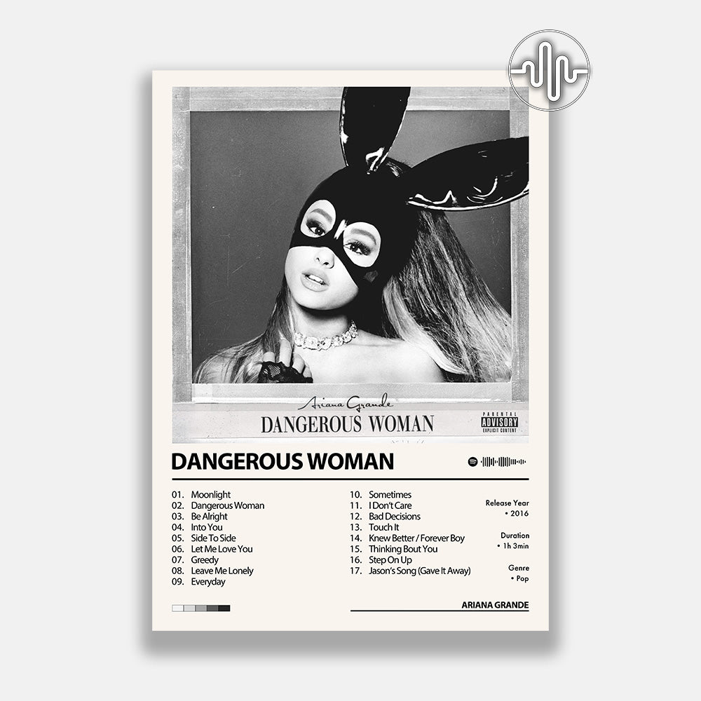 Ariana Grande - Dangerous Woman | Affiche de couverture d'album numérique