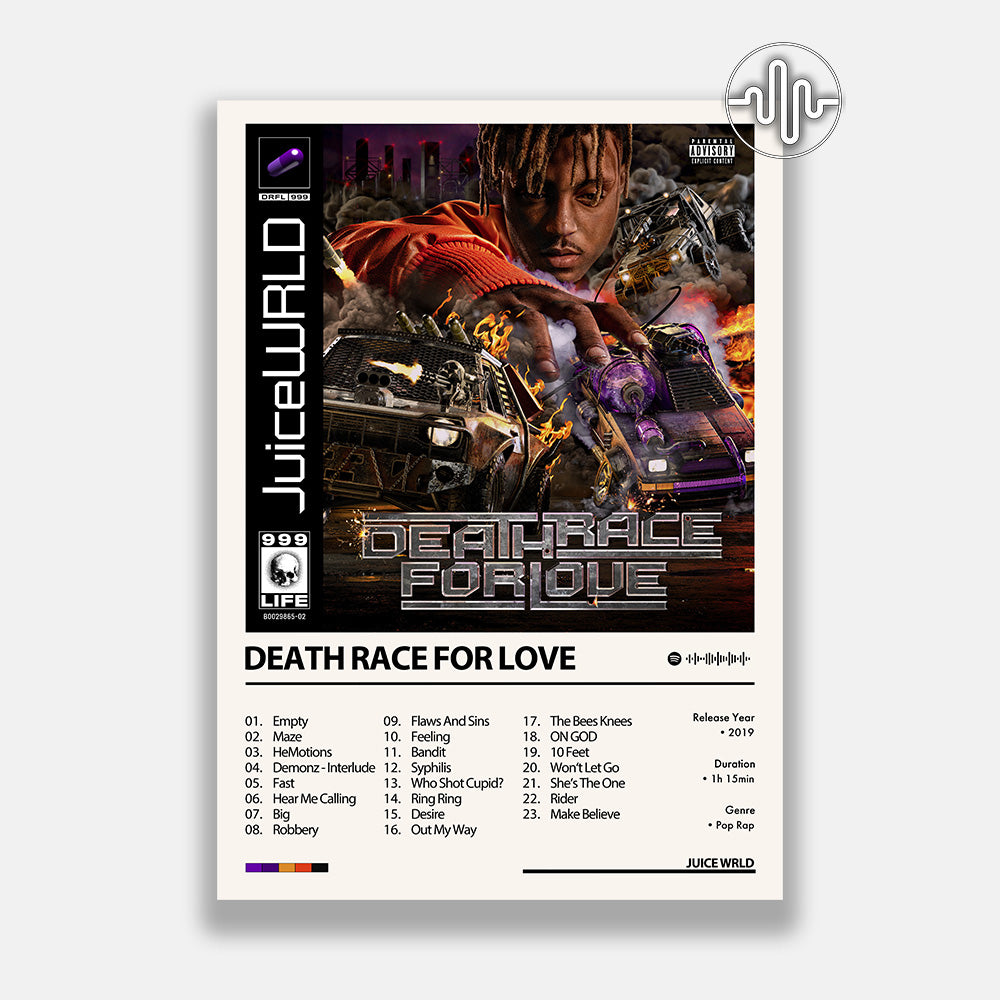 Juice WRLD - Death Race For Love | Album cover poster