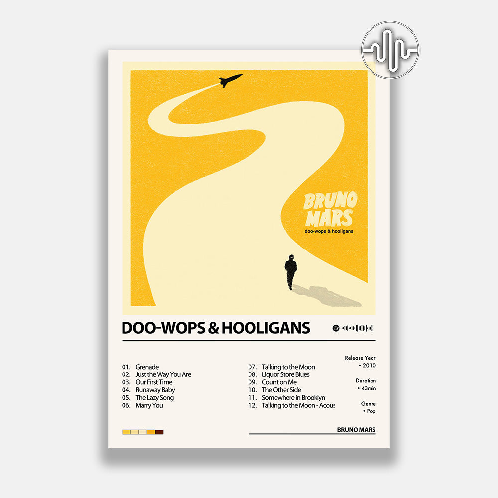 Bruno Mars - Doo-Wops & Hooligans | Album cover poster