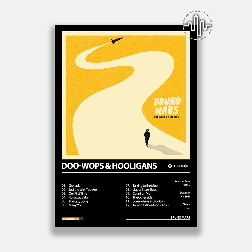 Bruno Mars - Doo-Wops & Hooligans | Album cover poster