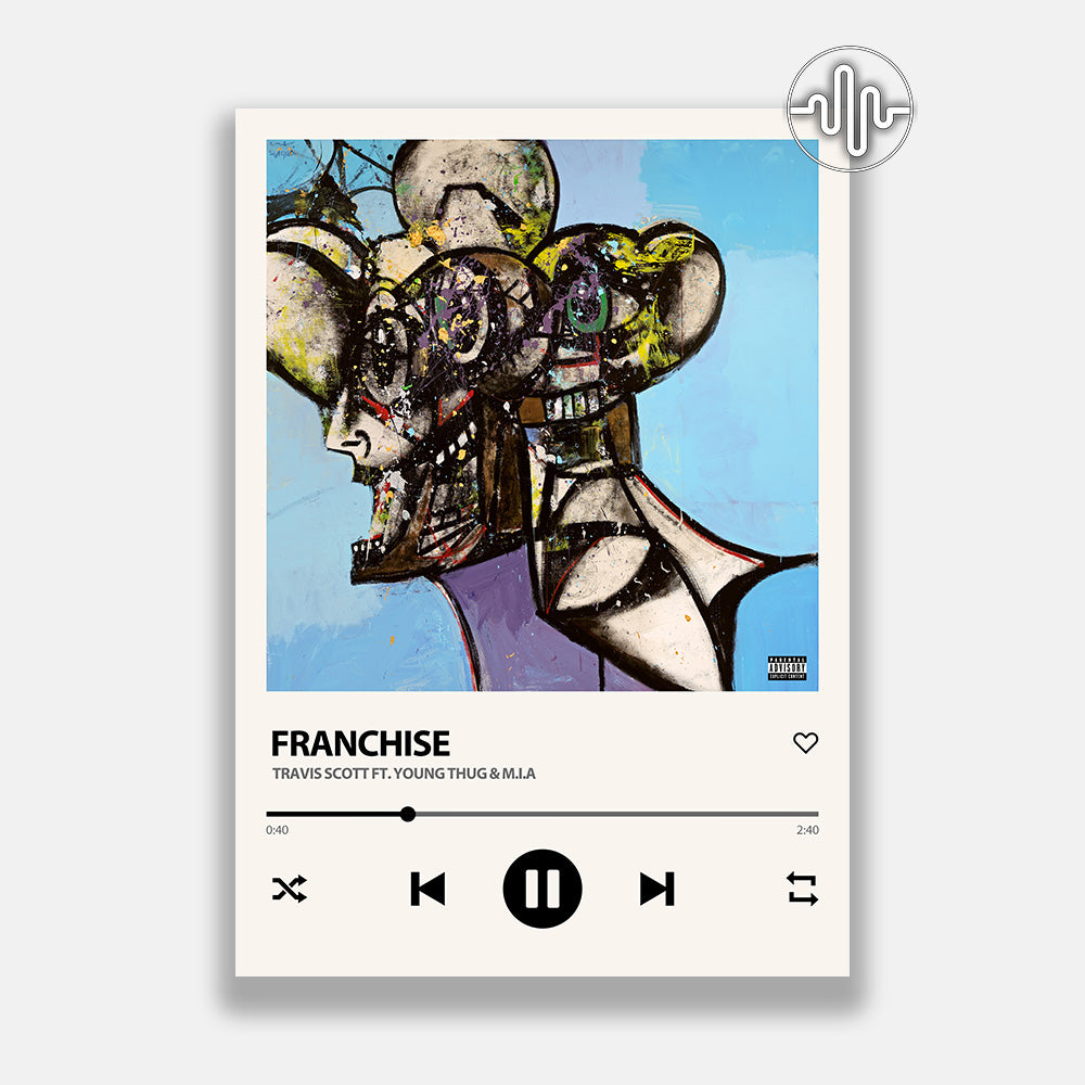 Travis Scott, Young Thug & M.I.A. - FRANCHISE | Affiche de chanson numérique