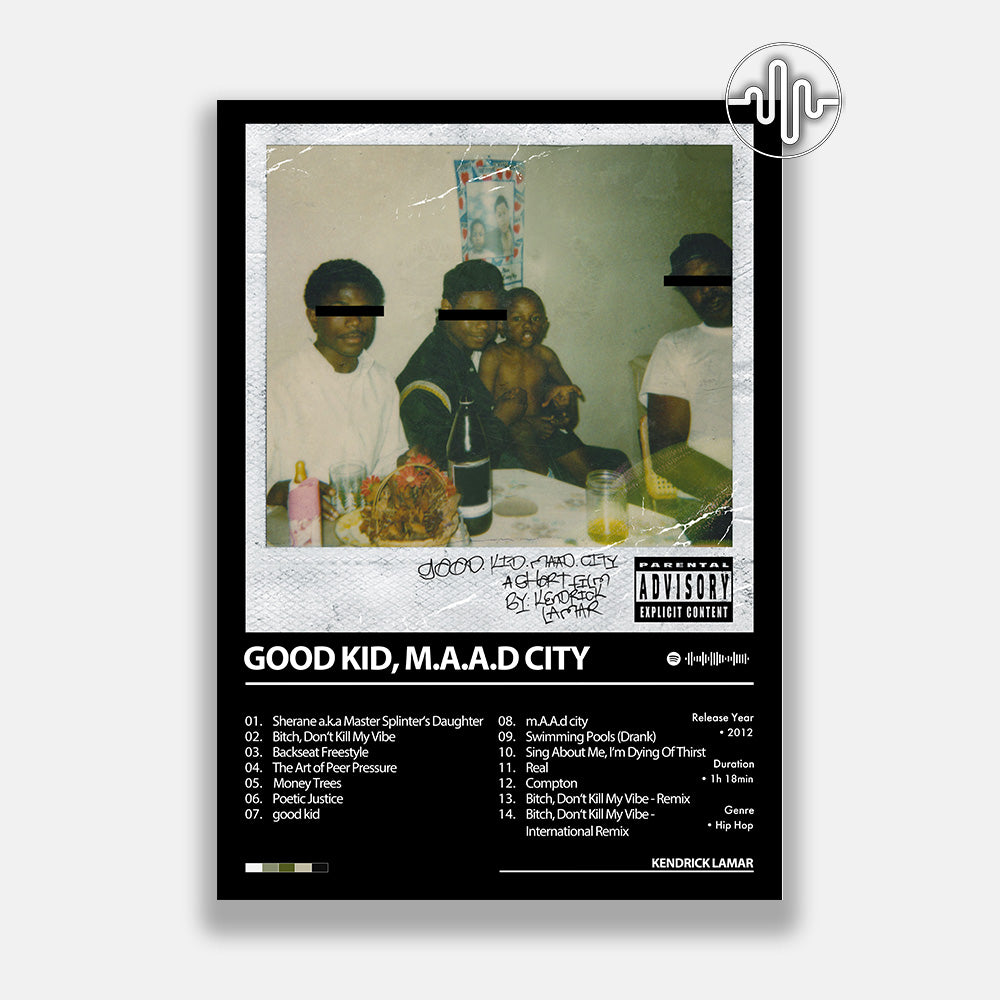 Kendrick Lamar - good kid, m.A.A.d city | Affiche de couverture de l'album