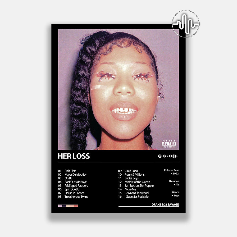 Drake & 21 Savage - Her Loss | Affiche de couverture de l'album