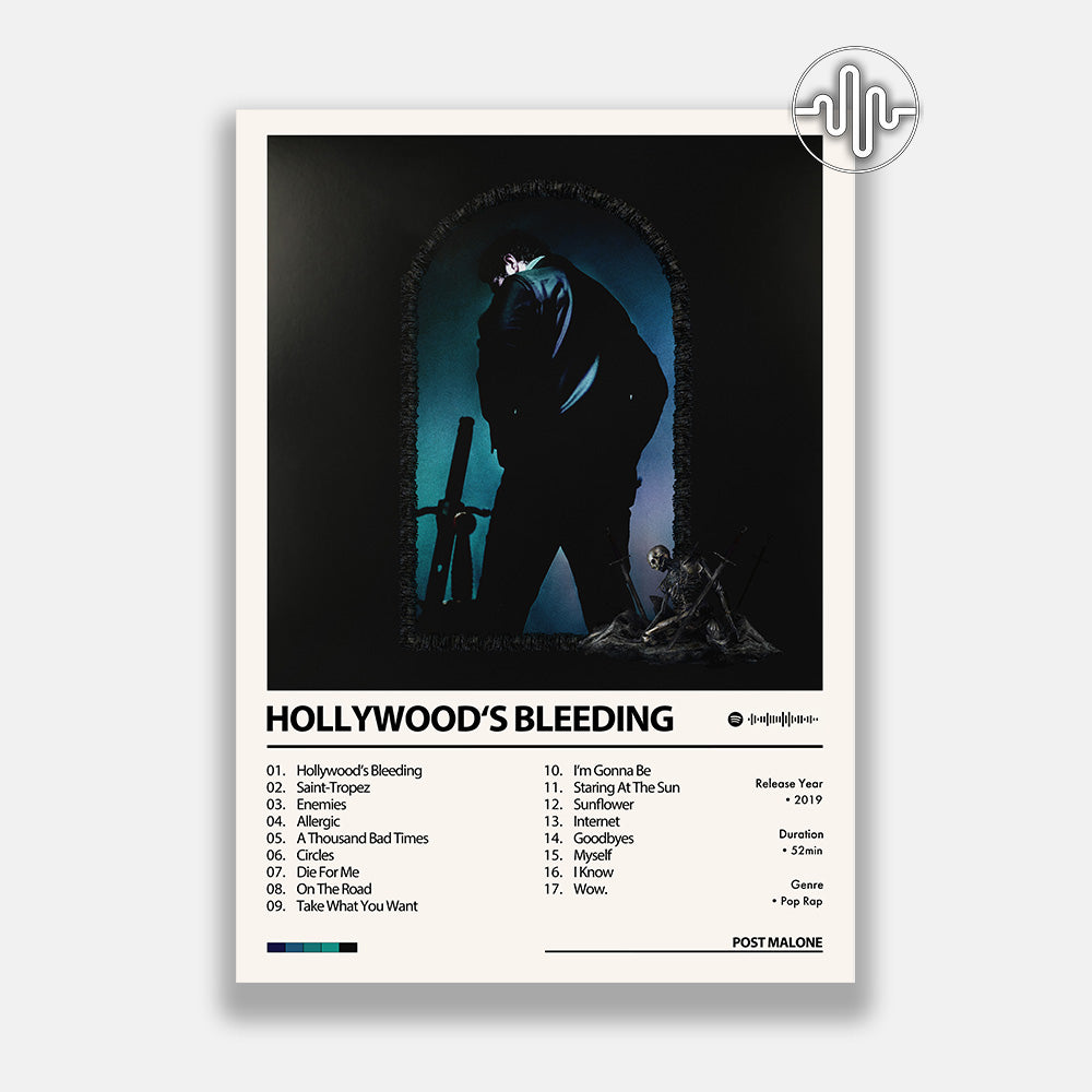 Post Malone - Hollywood's Bleeding | Album cover poster