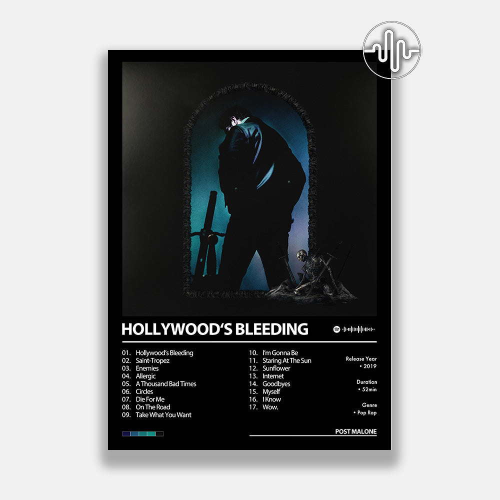 Post Malone - Hollywood's Bleeding | Album cover poster