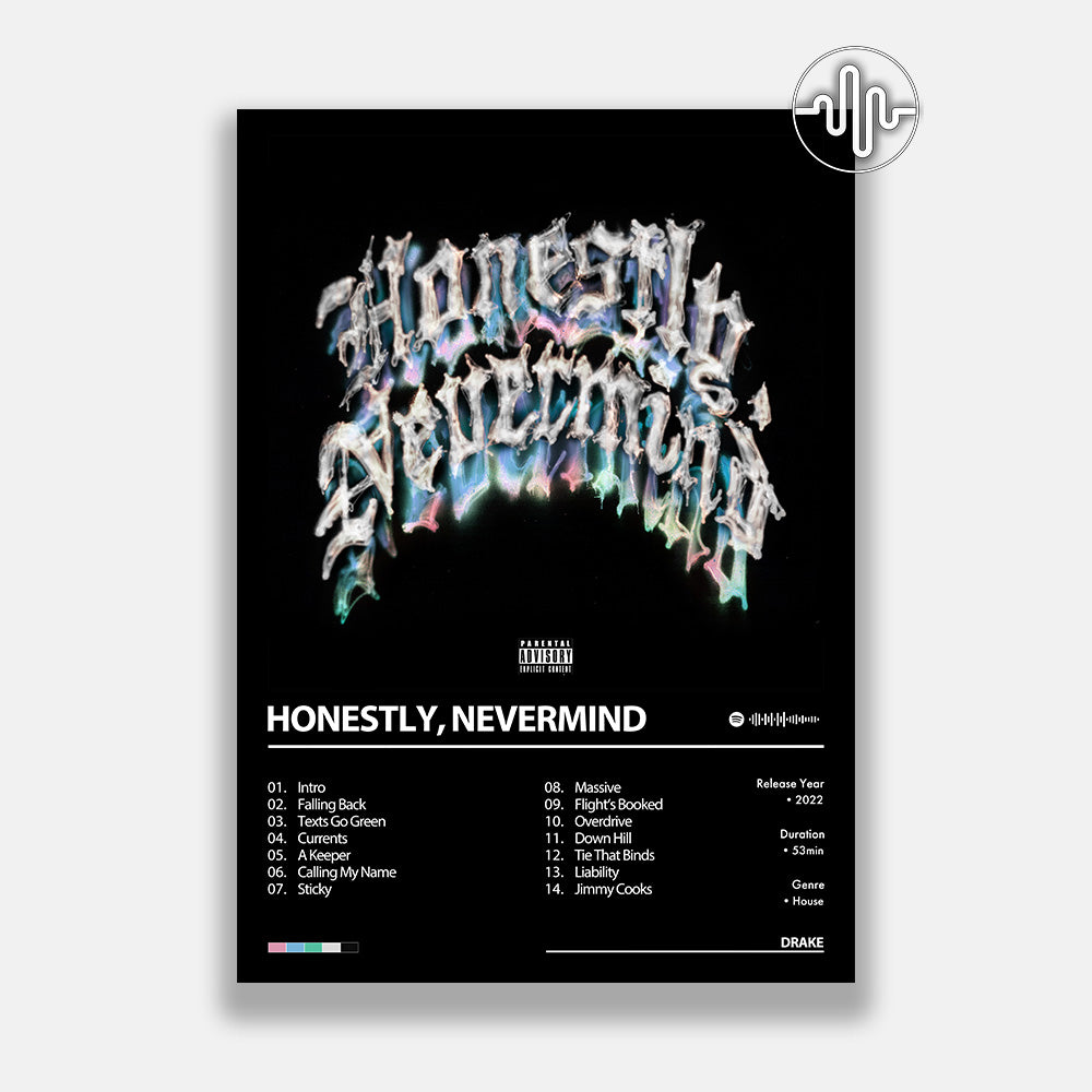 Drake - Honestly, Nevermind | Album cover poster