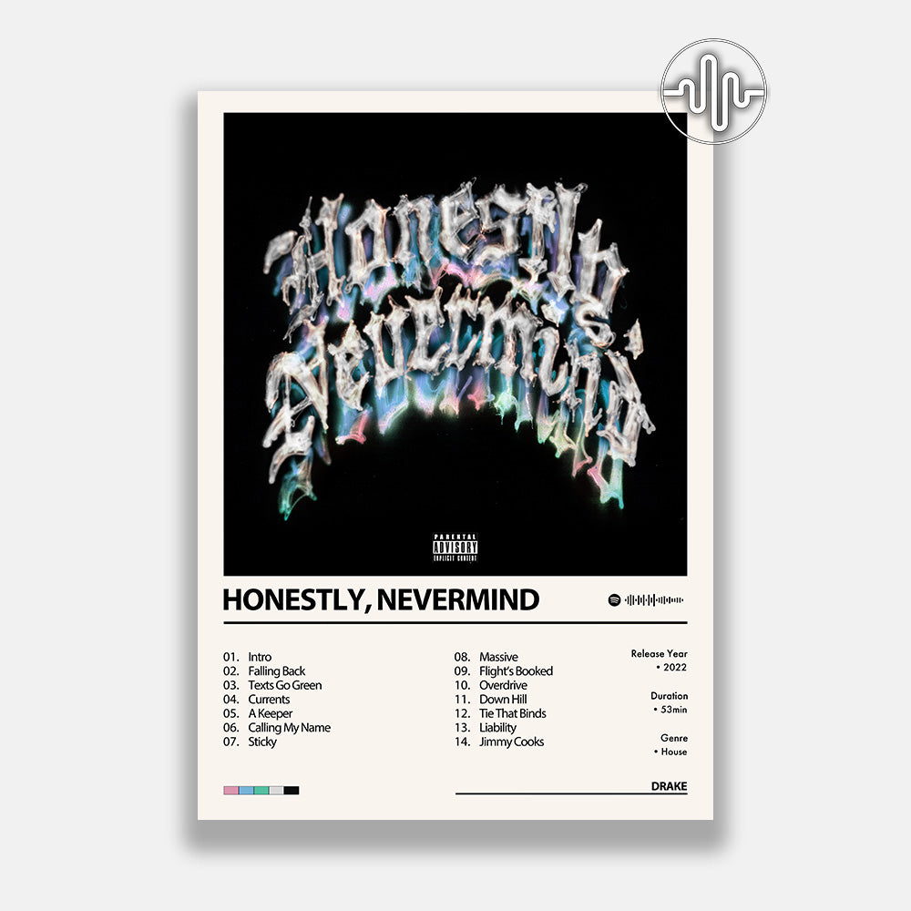Drake - Honestly, Nevermind | Album cover poster