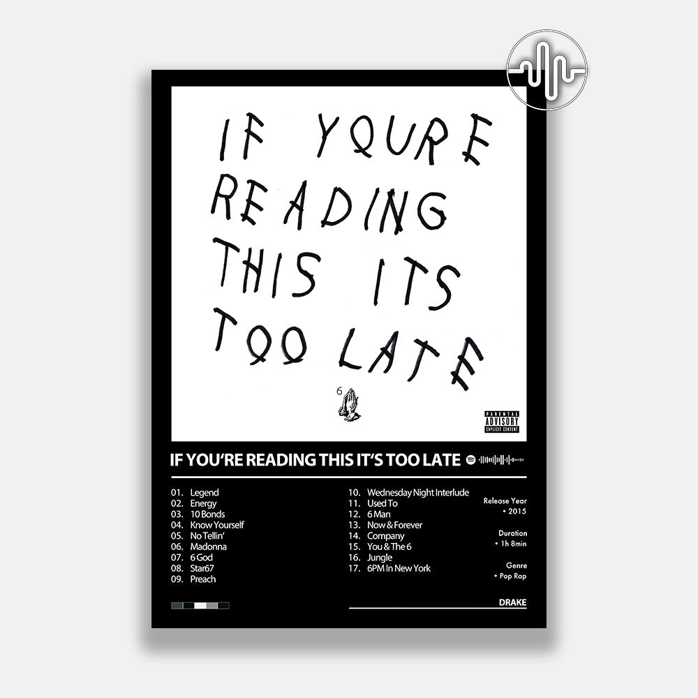 Drake - If You're Reading This It's Too Late | Affiche de couverture de l'album