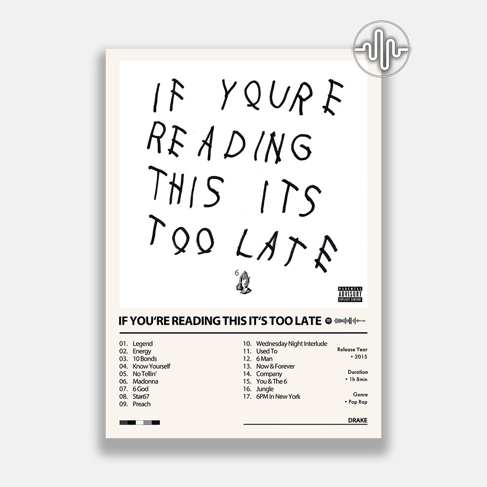 Drake - If You're Reading This It's Too Late | Affiche de couverture de l'album