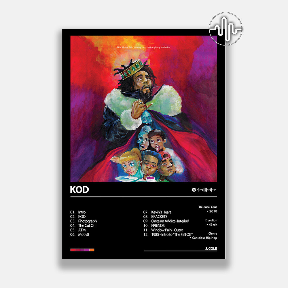 J. Cole - KOD | Affiche de couverture de l'album