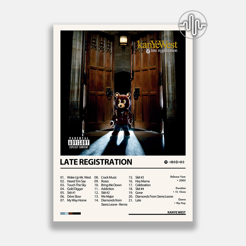 Kanye West - Late Registration | Digital album cover poster