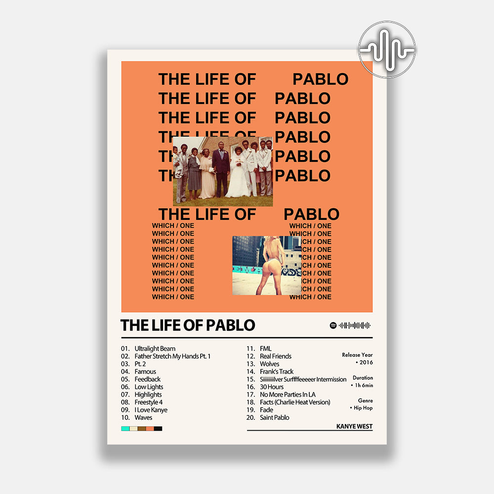 Kanye West - The Life Of Pablo | Affiche de couverture d'album numérique