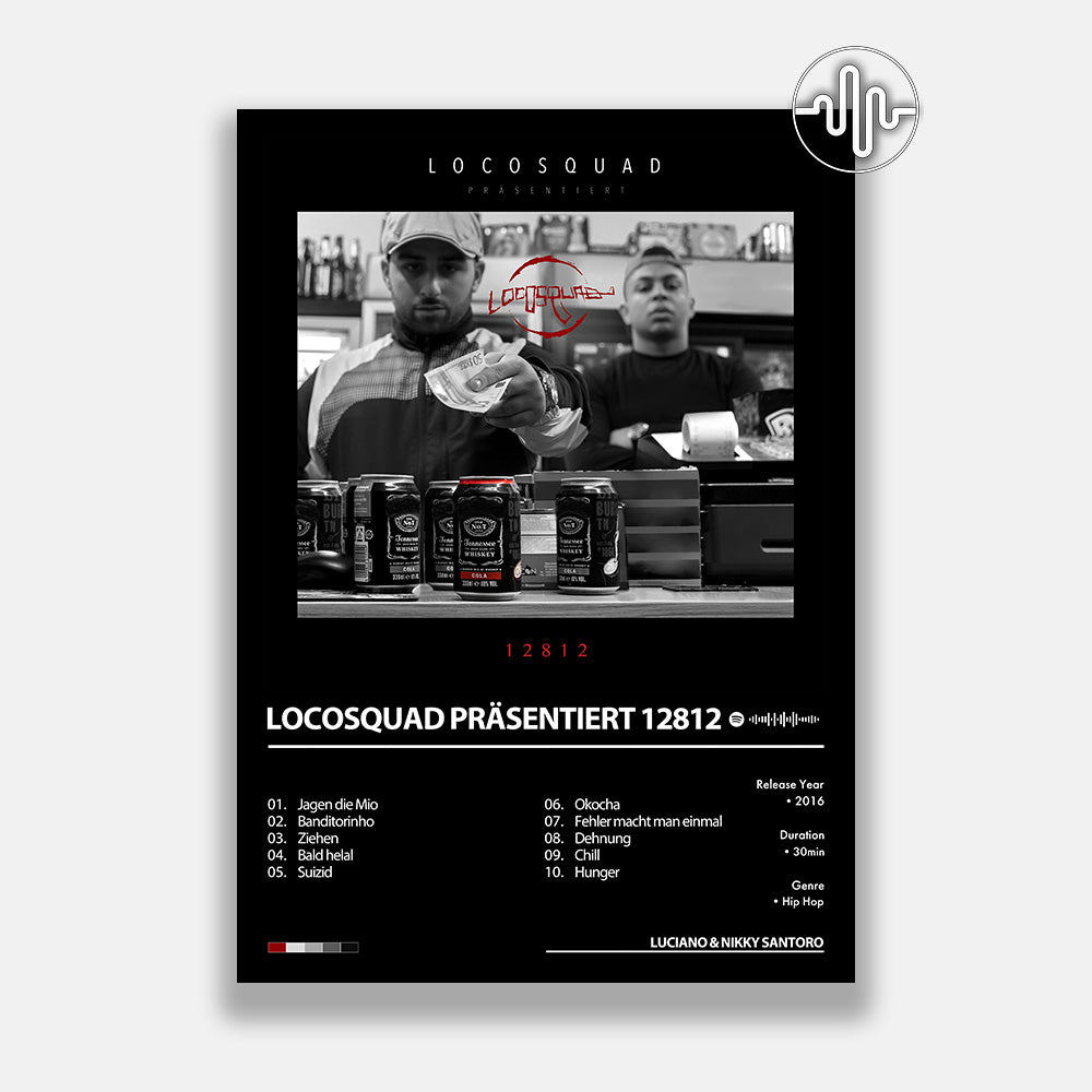 Luciano & Nikky Santoro - Locosquad presents 12812 | Album Cover Poster