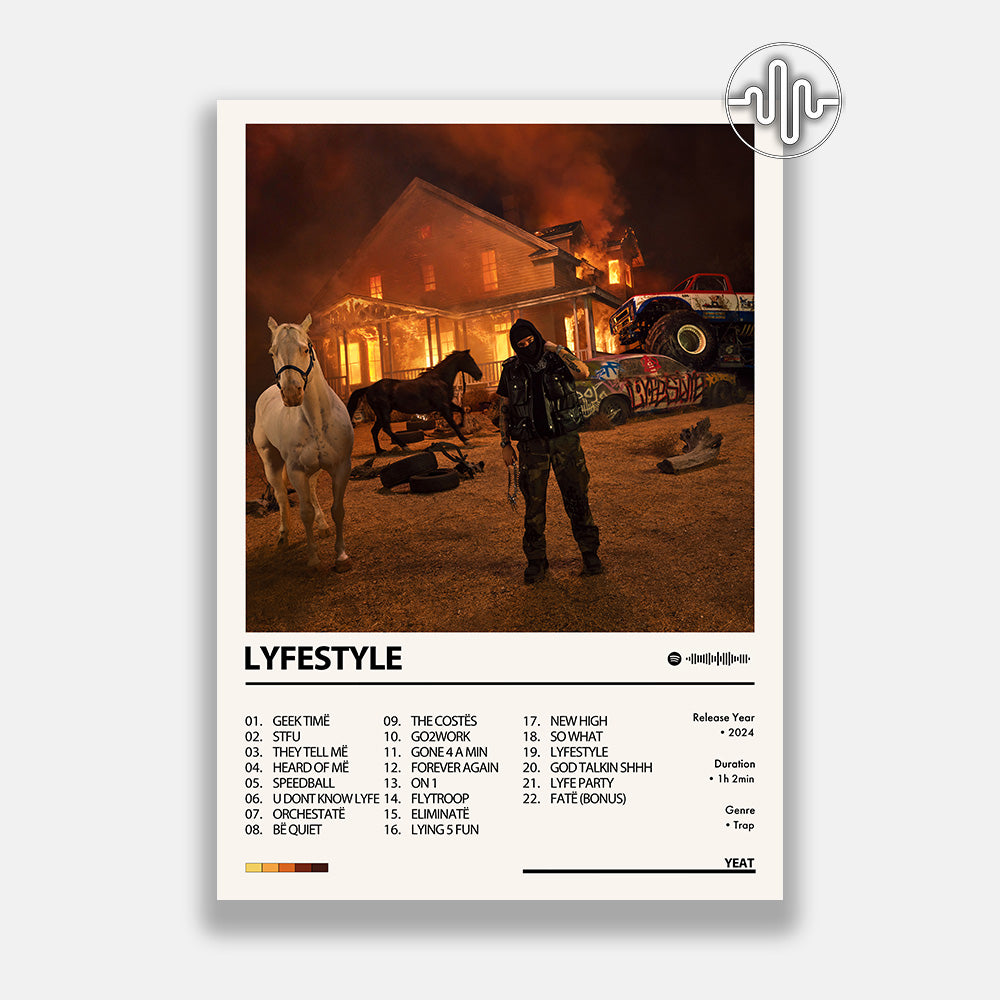 Yeat - LYFESTYLE | Album Cover Poster