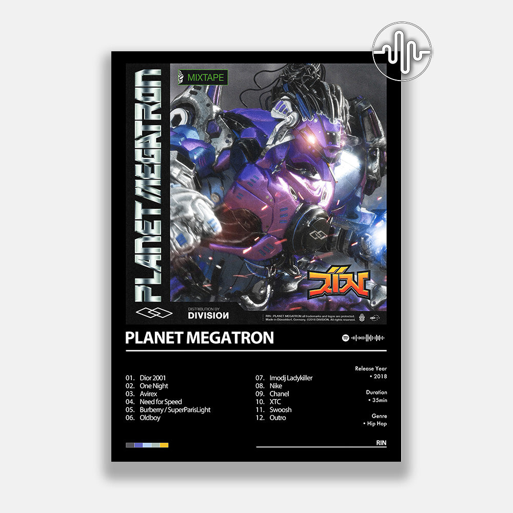 RIN - Planet Megatron | Affiche de couverture de l'album