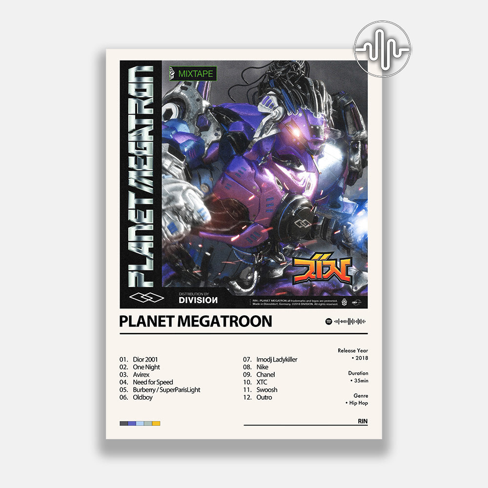 RIN - Planet Megatron | Affiche de couverture de l'album