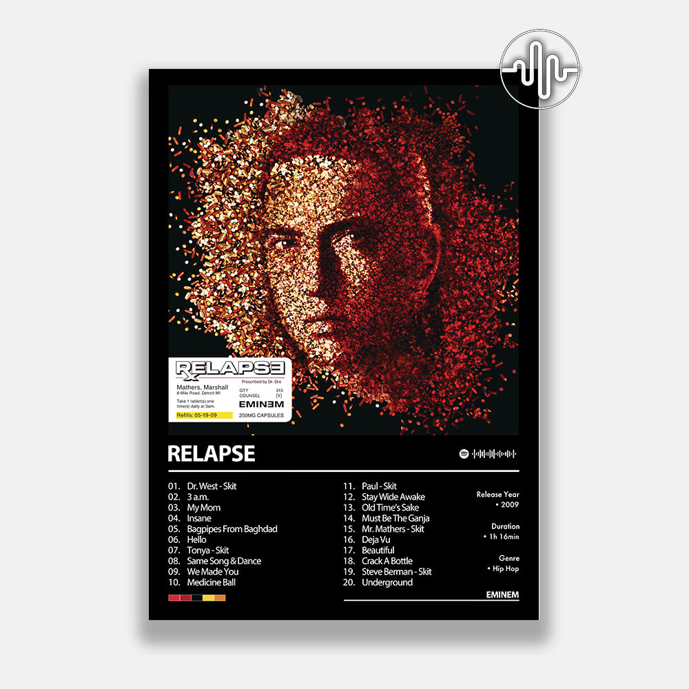 Eminem - Relapse | Affiche de couverture de l'album