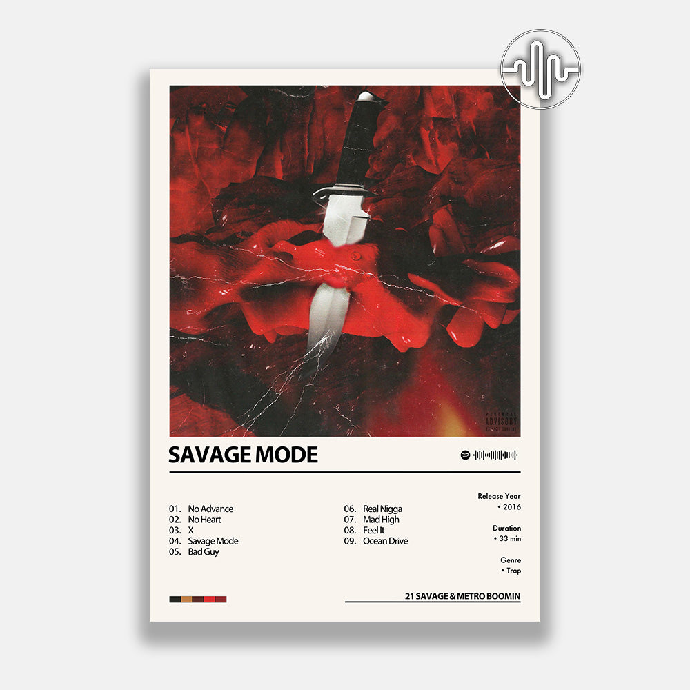 21 Savage & Metro Boomin - Savage Mode | Affiche de couverture d'album numérique