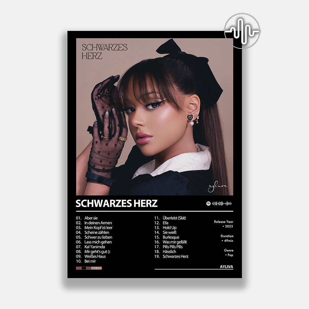 AYLIVA - Schwarzes Herz | Album Cover Poster