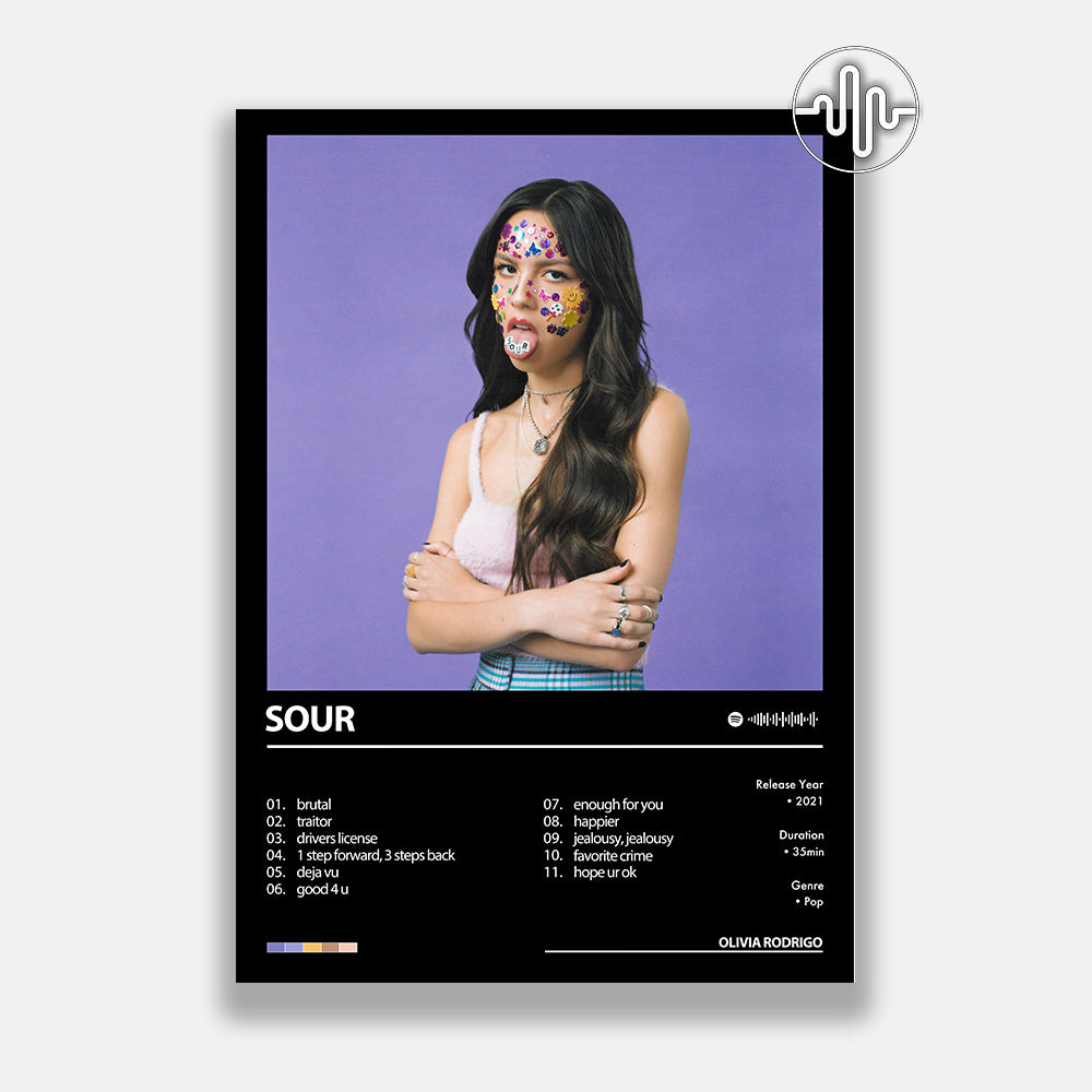 Olivia Rodrigo - SOUR | Album cover poster