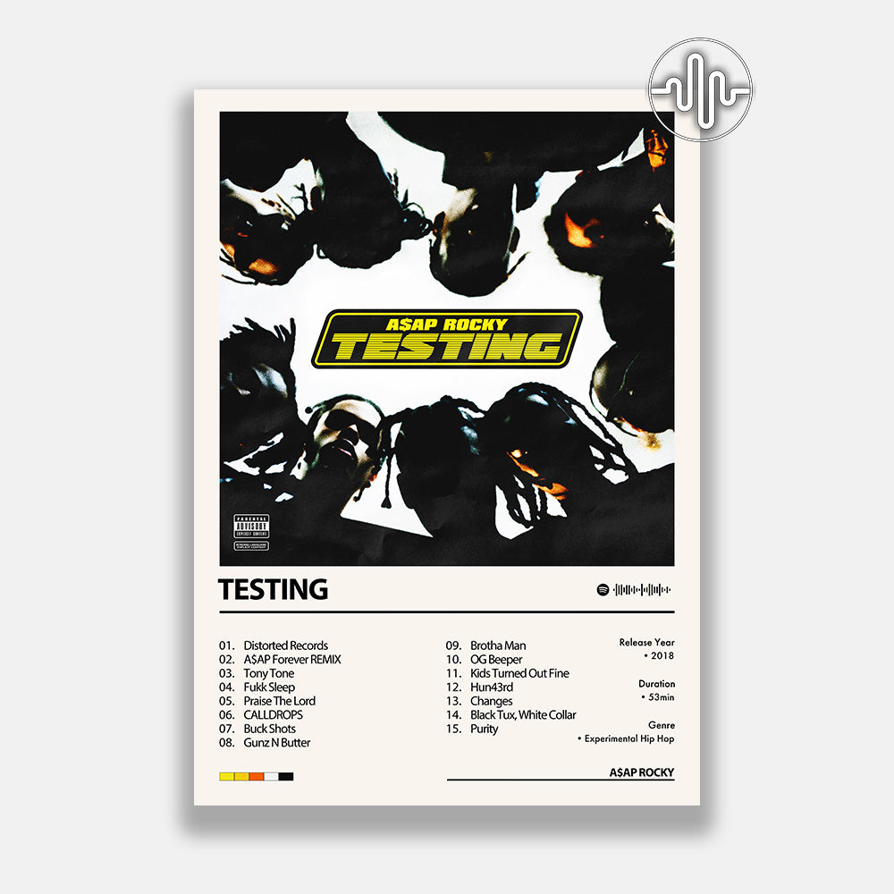 A$AP Rocky - TESTING | Affiche de couverture d'album numérique