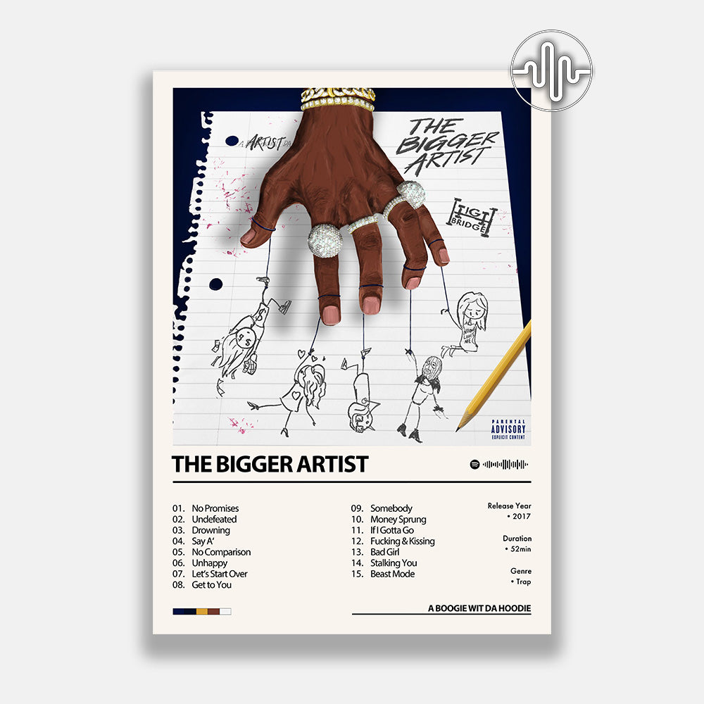 A Boogie Wit da Hoodie - The Bigger Artist | Affiche de couverture d'album numérique