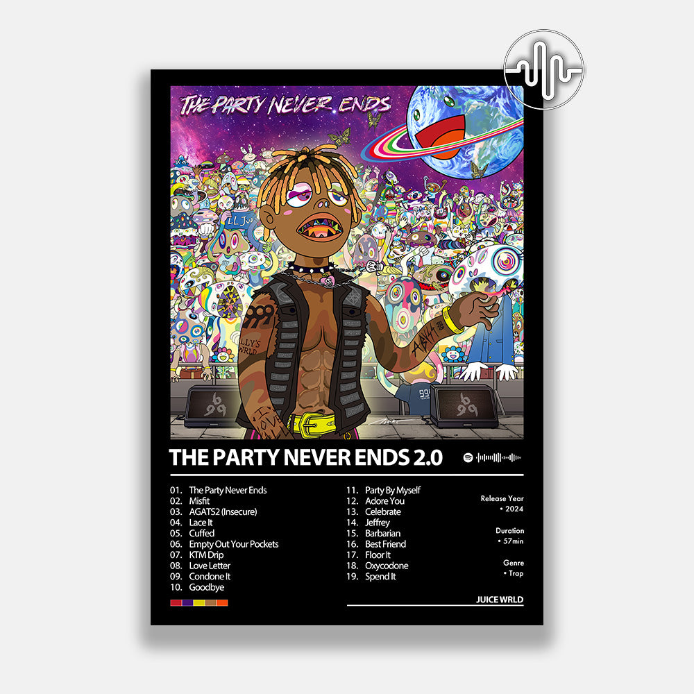 Juice WRLD - The Party Never Ends 2.0 | Album cover poster