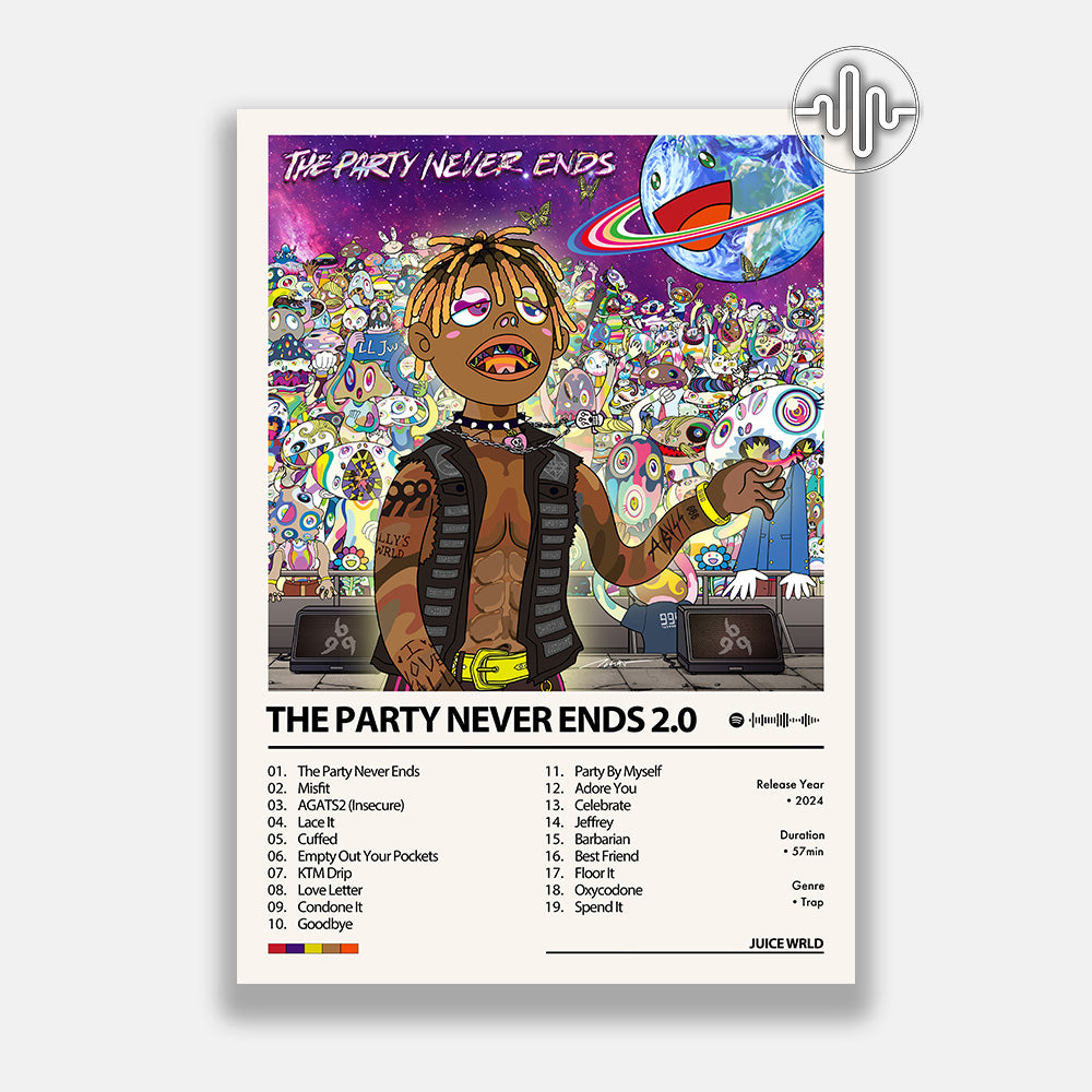 Juice WRLD - The Party Never Ends 2.0 | Album cover poster
