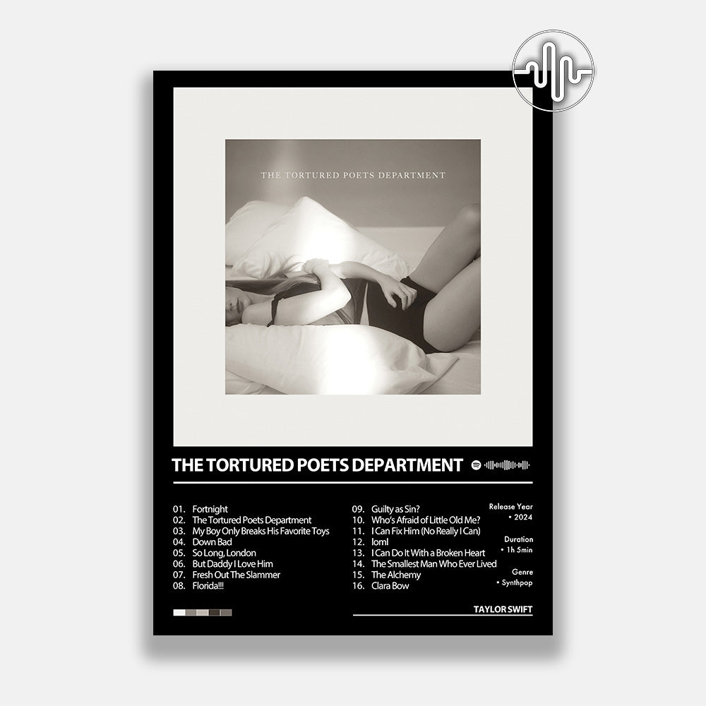 Taylor Swift - THE TORTURED POETS DEPARTMENT | Affiche de couverture de l'album